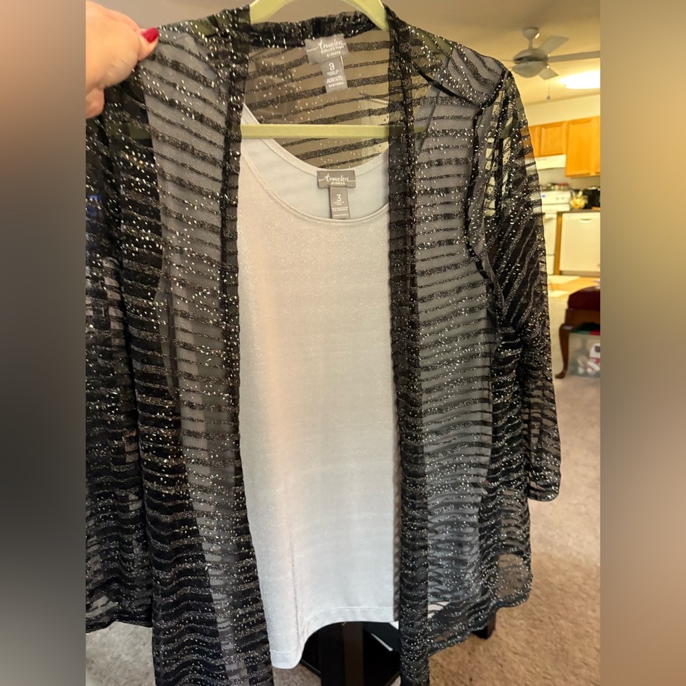 Sheer Black Striped Sweater